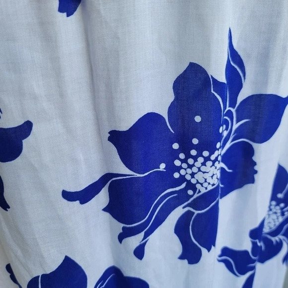 Victoria Secret Raceback Dress Flowers Blue White Maxi Long Modal Soft Short S - Picture 7 of 15